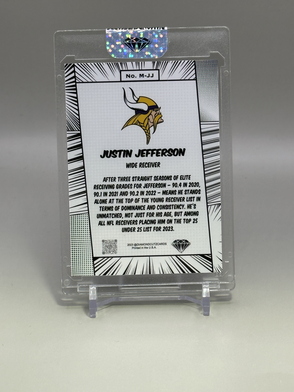 Justin Jefferson Custom Comic Refractor