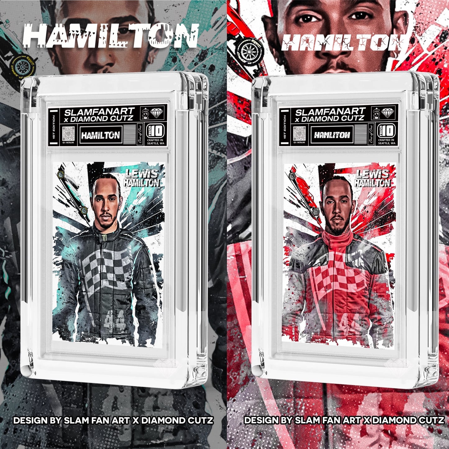 Lewis Hamilton 2 Card Set