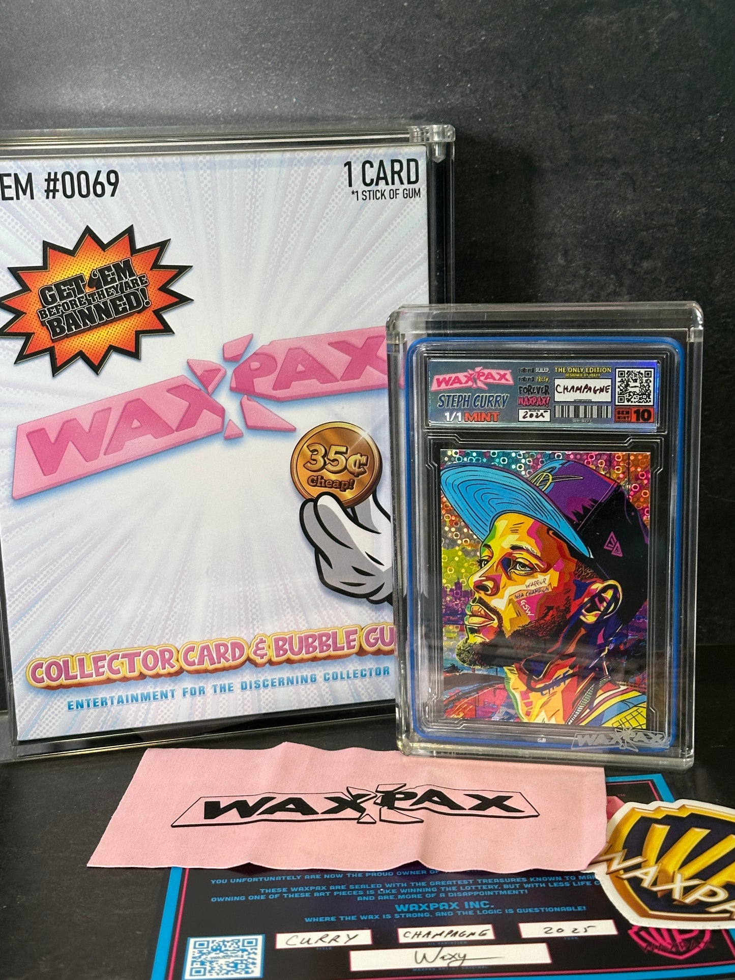 Steph Curry Custom Autograph Canvas Mktg x WaxPax x DCC x SFA Collab
