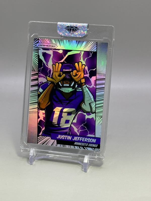 Justin Jefferson Custom Comic Refractor
