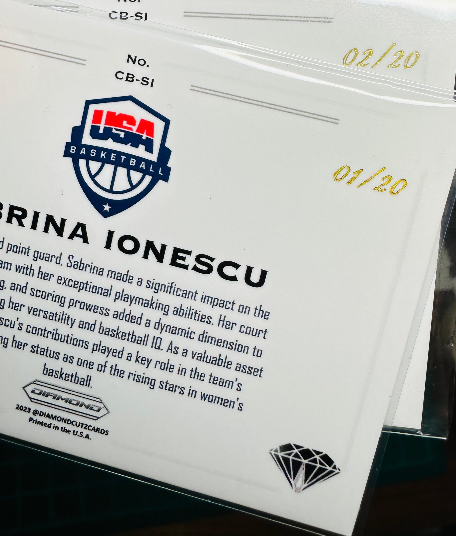 Sabrina Ionescu Custom USA Colorblast /20
