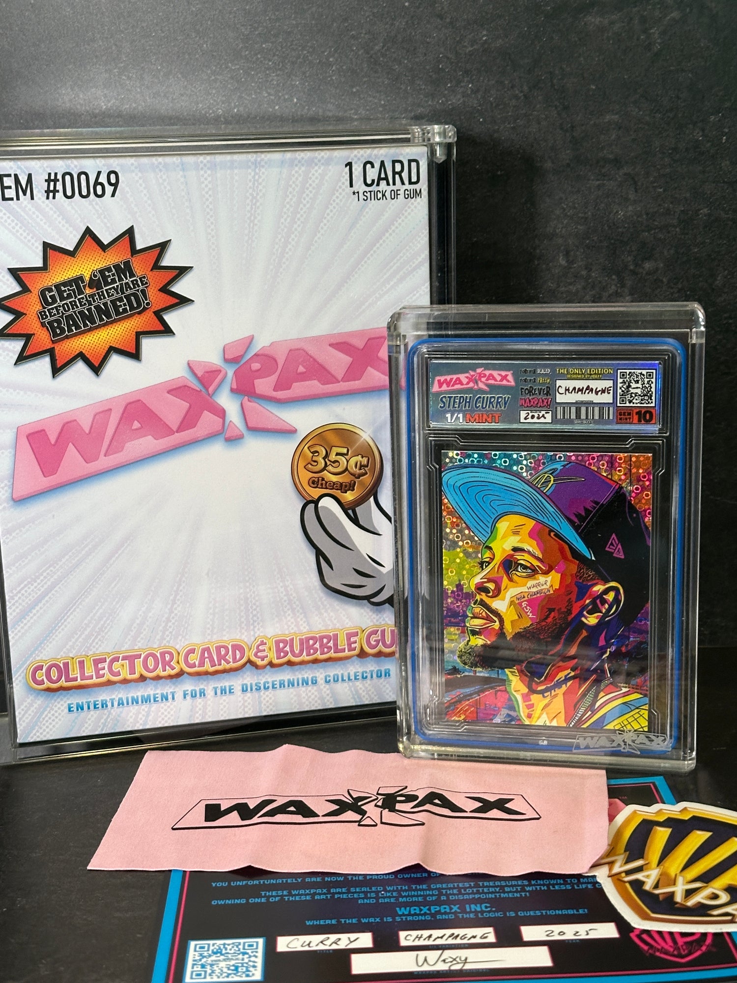 Steph Curry Custom Autograph Canvas Mktg x WaxPax x DCC x SFA Collab