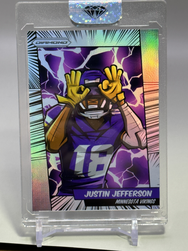 Justin Jefferson Custom Comic Refractor